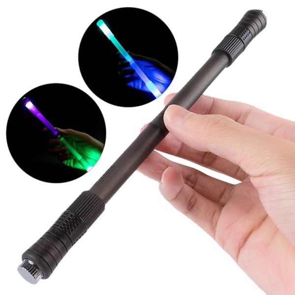 Anti-slip Komfortabel Pen Flash Roterende Gaming Gel Penne med L Black One Size