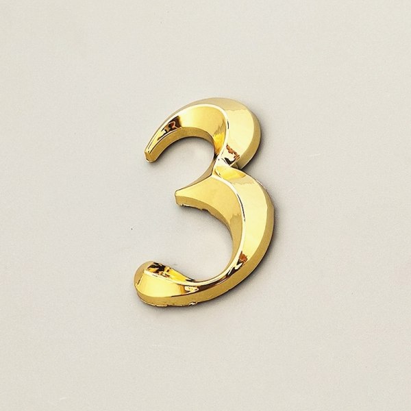 7 cm Moderna husnummer plakett nummer siffror klistermärke Sig Gold 3