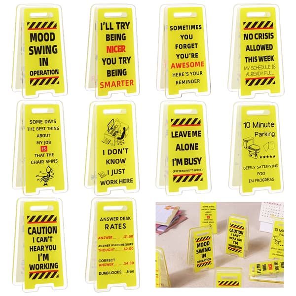 10 stk. Gul Morsom Sticky Note Holder Yellow