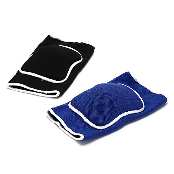 2 stk Sport Knæbeskytter Svampe Basketball Crash Støtte Bøjlepuder K black Onesize