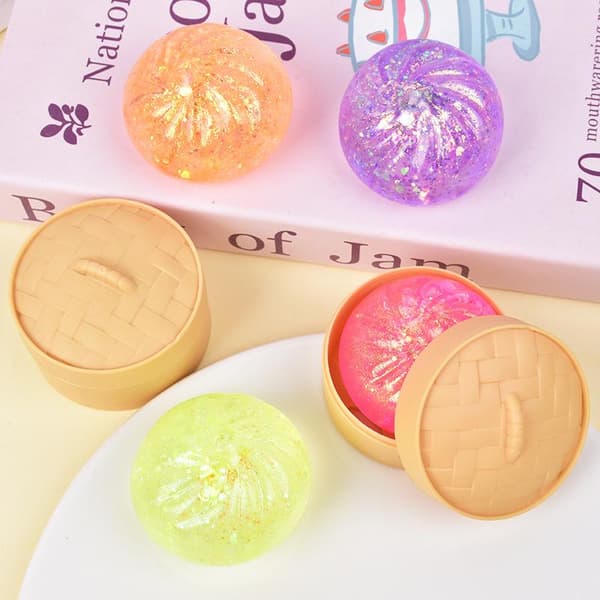 Färgglad Glitter Dumpling Release Ball Sensorisk Leksak För Stress A1