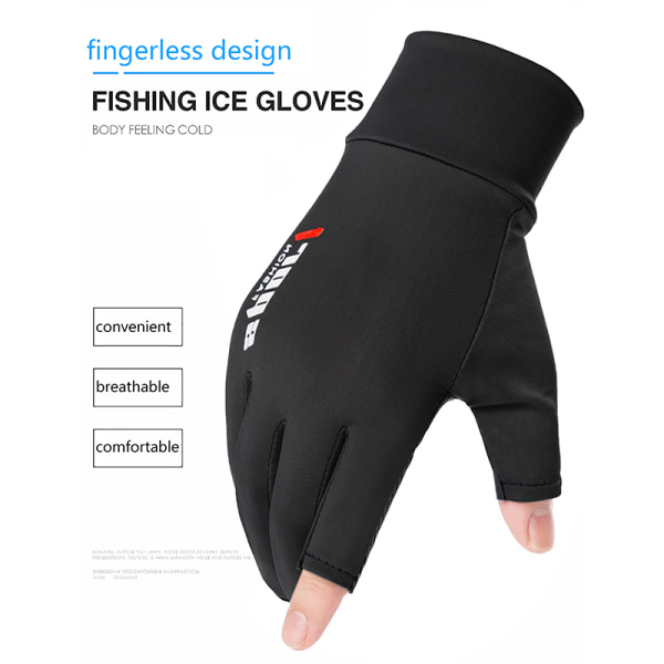 Leakage Two Finger Gloves Summer Thin Hengittävä Anti-Wear Spor blue B