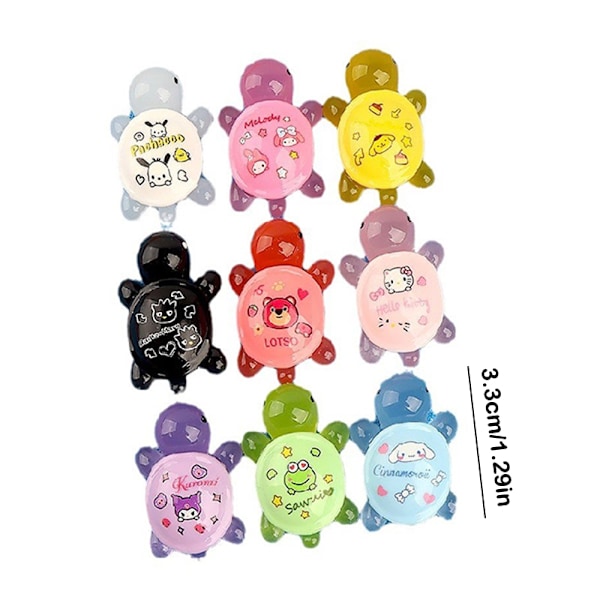 5 stk Sanrio Resin Lysende Skilpadde Mikrolandskap Fehage 3.3cm