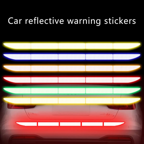 Car Reflex Stripes Warning Sticker Tape Auto Rear Warning R Red one size