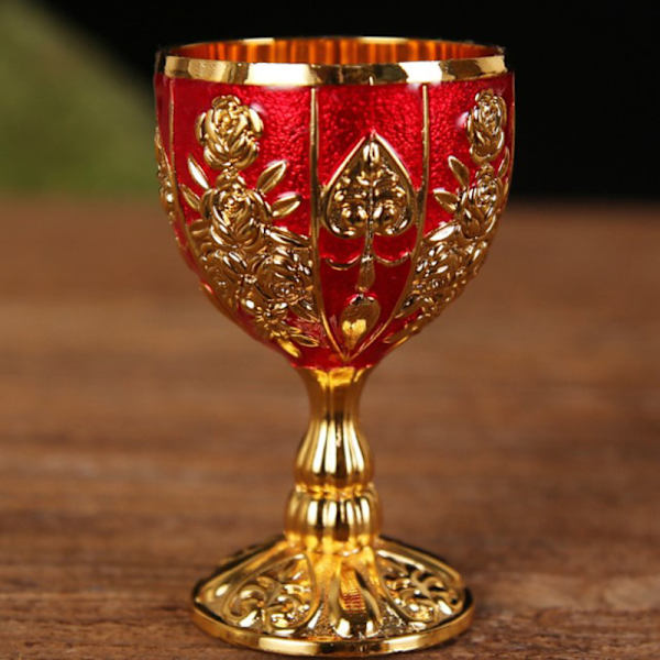 4 stk 30ML Retro Creative Small Beverage Wine Cup Gold European Multicolor 4Pcs