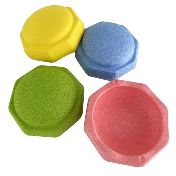 Kids Balance Toy Stepping Stones Stabling Stones Utendørs Innendørs Green one size