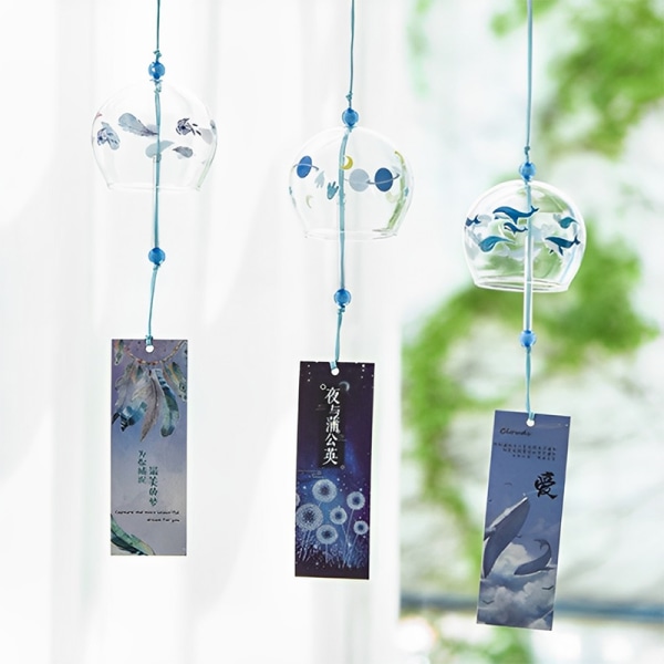 Wind Bell Sakura mönster Wind Chimes Handgjorda Glas Furin Hem A2 A2