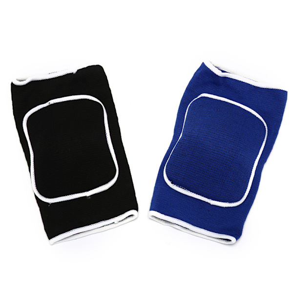 2 stk Sport Knæbeskytter Svampe Basketball Crash Støtte Bøjlepuder K black Onesize