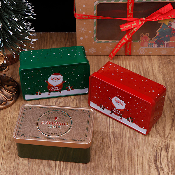 Rektangulær Juleblikboks Tom Kage Slikboks Julemand C C