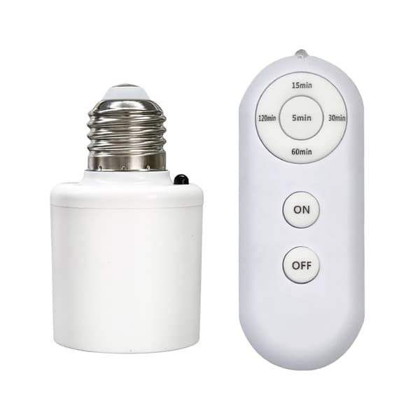 85V-265V E27 Trådløs Fjernkontroll Smart Timer Bryter Lampe Ho 1Set