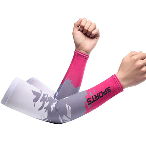 Ice Silk Arm Sleeves Cover Sports Running UV Sun Protection Out B2 One Size