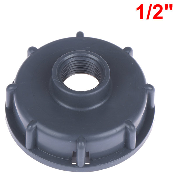 IBC Tankfittings S60X6 Grovgjenget hette til 1/2" 3/4" 1" Ada Black 1/2 inch