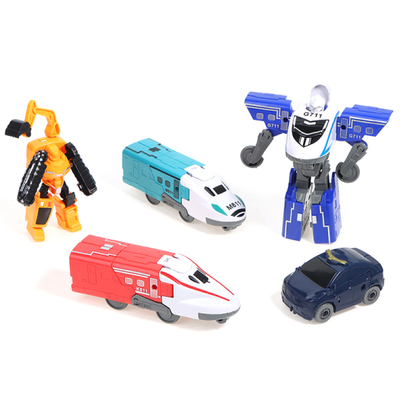 5 in 1 Transformation Toys -päivitysversio Toimintafiguurirobotti Blue A