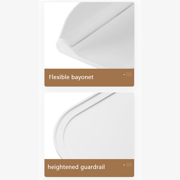 Sammenleggbar Vegghylle Stansefri Veggmontert Plast Floating Sh White L