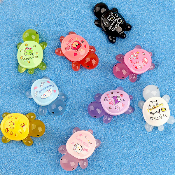 5 stk Sanrio Resin Lysende Skildpadde Mikrolandskab Fe Have 5cm