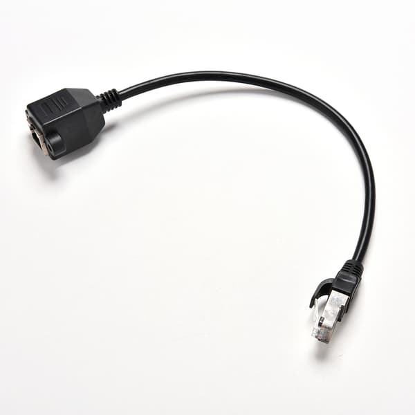 1FT RJ45 han-til-hun-skrue panelmontering Ethernet LAN-netværk Black one size