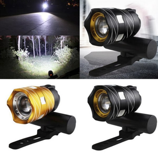 USB Oppladbar 300LM XM-L LED Sykkellys Sykkel Front Headli Black onesize