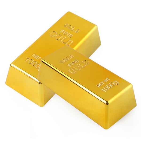 Gold Bar Plastic Golden Paperweight Home Decor Bullion Bar Sim Golden 100g