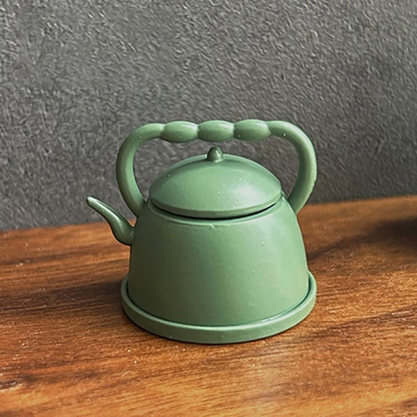 1 Stk 1:12 Miniature tekande Te Kedel Dukkehus Køkken Tilbehør Green one size