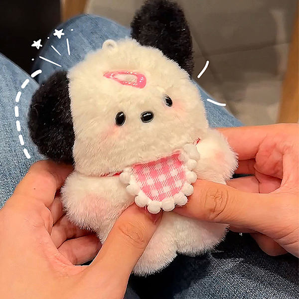 Kawaii Pehmo Puppy Doll Toy Avaimenperä sarjakuvalaukku riipuskorut ONESIZE