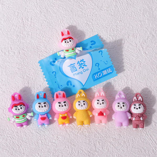 10 st Miniatyr Labubu Blind Bag Leksak Mini Simulering Liten Present A4