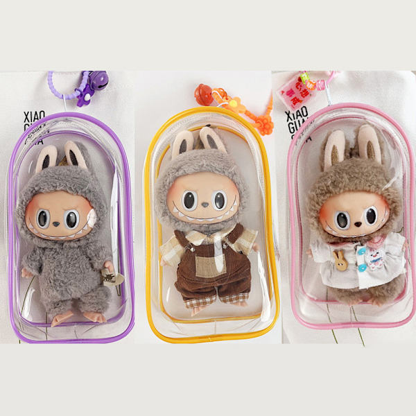 1 stk Transparent PVC Beskyttende Veske Nøkkelring Bag Oppbevaringsveske A2