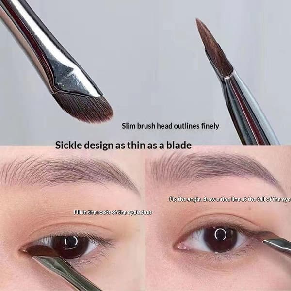 3 st uppgraderad Blade Eyeliner Brush Ultra Thin Fine Angle Flat De one size