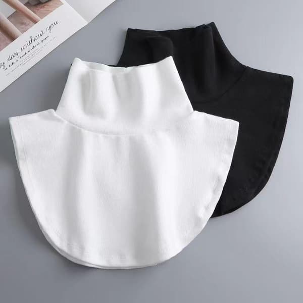 Höst Vinter Dam Turtleneck Krage Islamisk Hijab Förlängning Black
