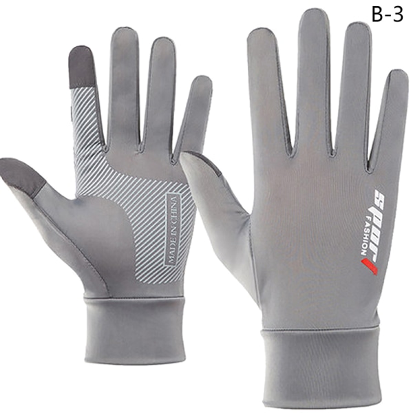 Leakage Two Finger Gloves Summer Thin Hengittävä Anti-Wear Spor black A