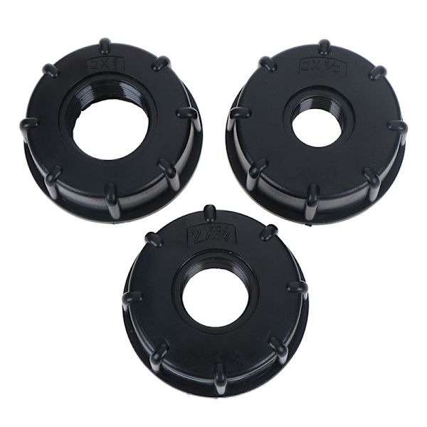 1/2" 3/4" 1" gevind IBC Tank Adapter Postevandsstik Udskift Black C (1 inch)