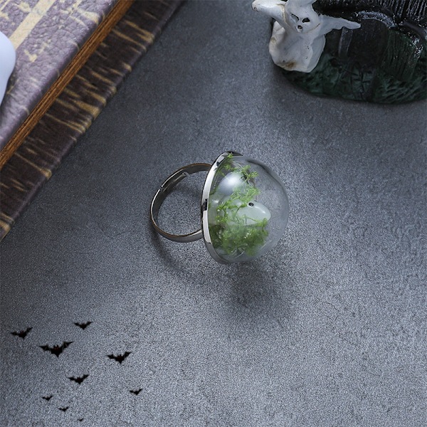Halloween Flytande Flaska Nattlysande Spöke Halsband Örhänge A3