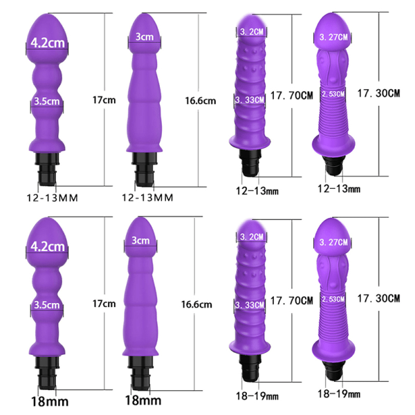 Universal Fascia Massagehoved Multi Speed Vibrerende Massage Wa Purple 12mm/A2