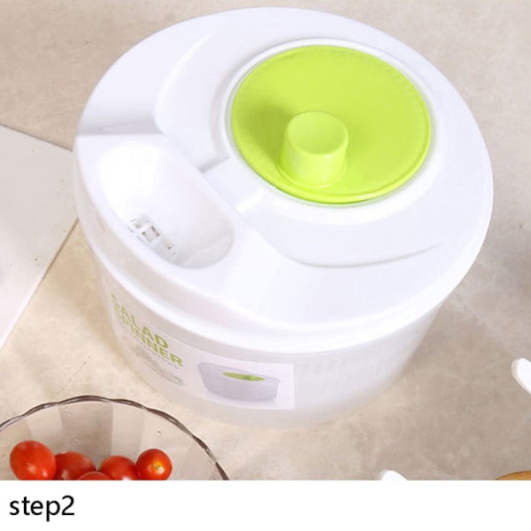 Grøntsager Salat Spinner Salat Blad Vegetabilsk Dehydrator Vask White one size