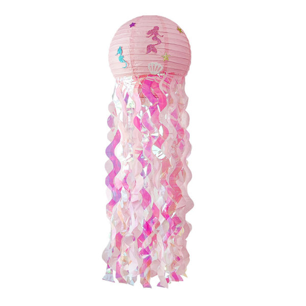 Sjöjungfrufestdekoration Gör-det-själv hängande maneter Lantern Little M Pink one size