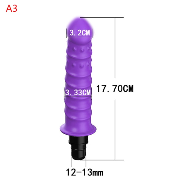 Universal Fascia Massasjehode Multi Speed Vibrerende Massasje Wa Purple 12mm/A3