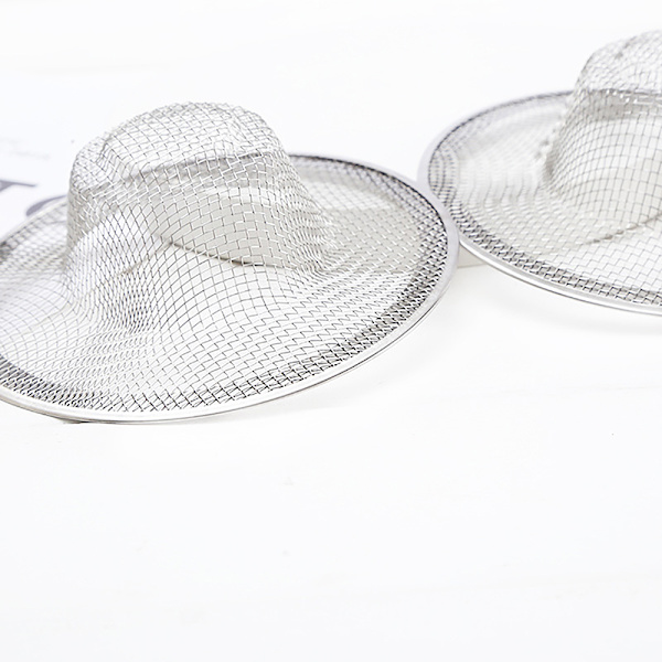 2st rostfritt stål badrumsavloppsfilter duschhårfångare Silver 5CM