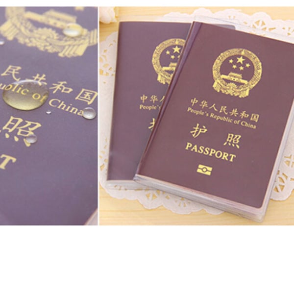 Gjennomsiktig gjennomsiktig passdekselholder Veske Organizer ID-kort Clear