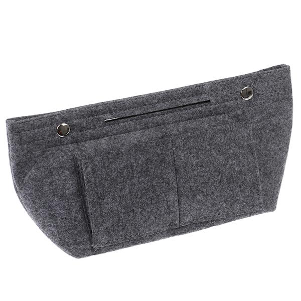 Handväska för kvinnor Organizer Väska Handväska Insatsväska Filt Multi Pocke Gray one size