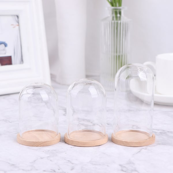 1:12 Dukkehus Miniature Decor Flower Display Glas Display Bel 40*80mm