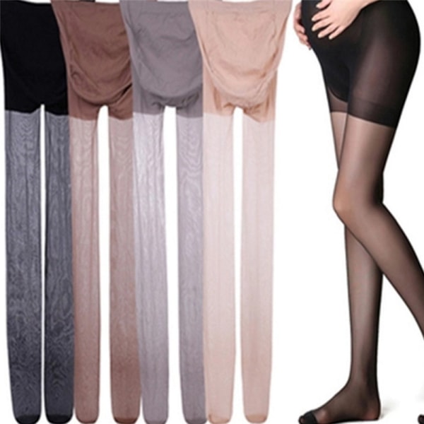 Maternity Tights Strømpebukse Sexy gravide kvinner Elastiske strømpebukser Coffee one size