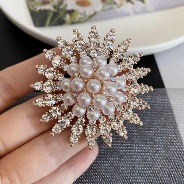 Elegant Perleblomst Broche Nålemærke Til Kvinder Piger Mode C A1