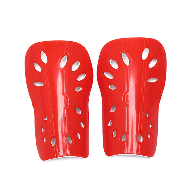 1 par fodfodbold skinnebensbeskytter hynde tallerken blød fodbold skinnebensbeskytter pa Red M