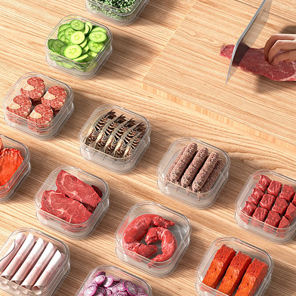 Plastbehållare för förvaring i kylskåp och frys onesize