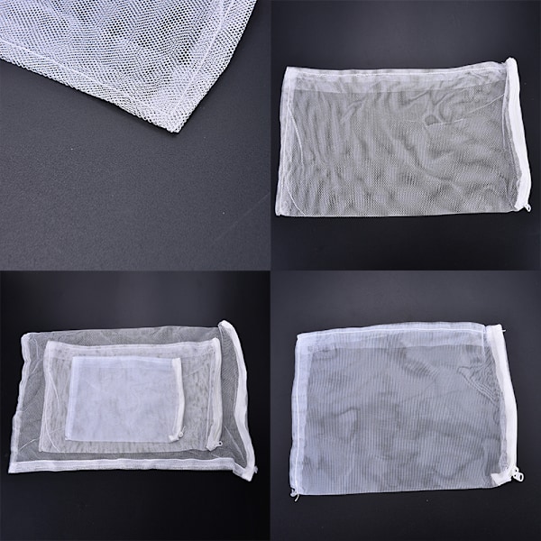1x Akvariumfilter Zip Mesh Bag Fisk Tank Zip Filter Bag 14*21 CM