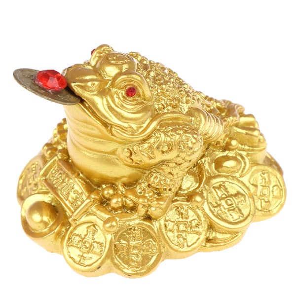 1st Fortune Frog Feng Shui Lucky Money Padda Hemmakontor Dekor Gold one size
