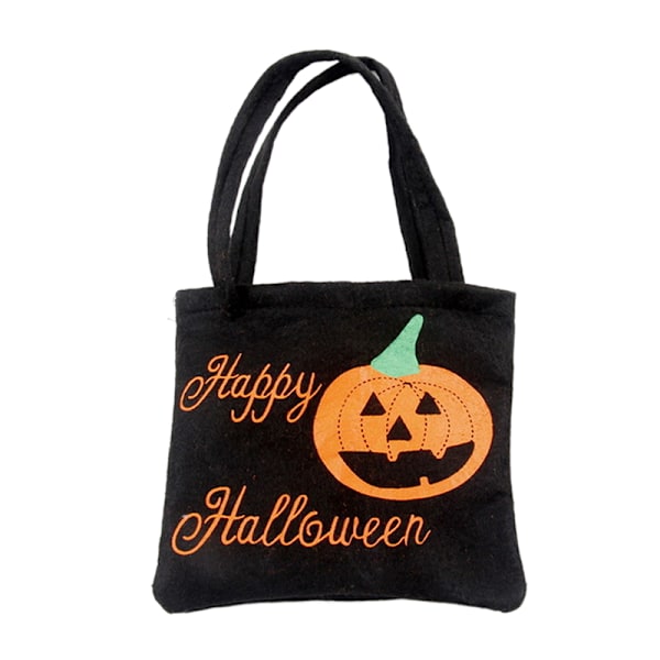 Halloween-käsilaukku Ei-kudottu Ostoskassi Taittuva Keksipussi P Black