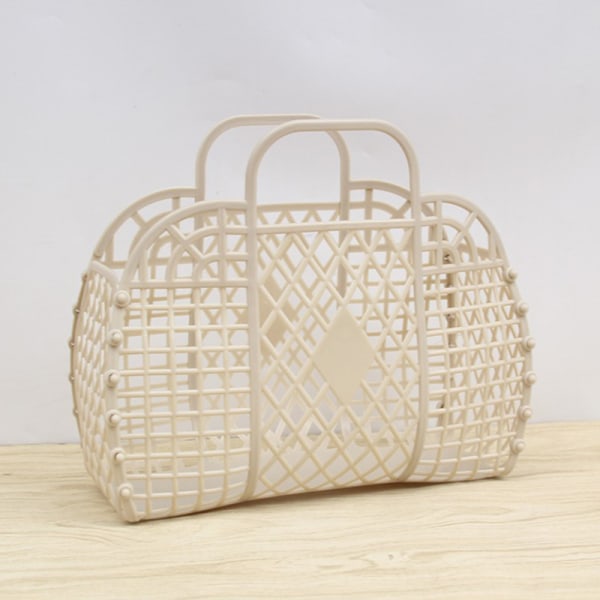 Avtakbar dusjkurv Plast badekarkurv Bad hul Wa Beige one size