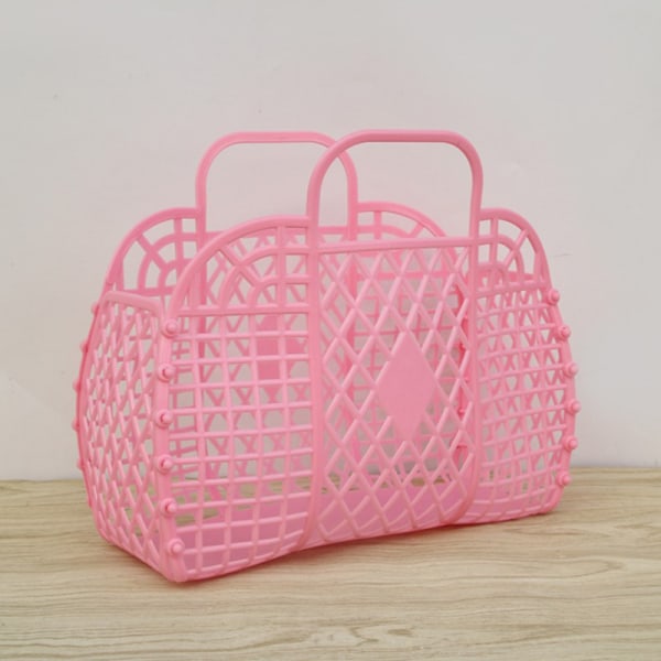 Avtakbar dusjkurv Plast badekarkurv Bad hul Wa Pink one size