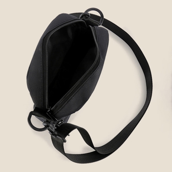 Mænds Lille Skuldertaske Trendy Diagonal Rygsæk Brysttaske Black