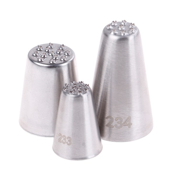 6 kpl ruoholeivontakoristekuppikakkukakkukuorrutussuuttimet Silver 2 sets